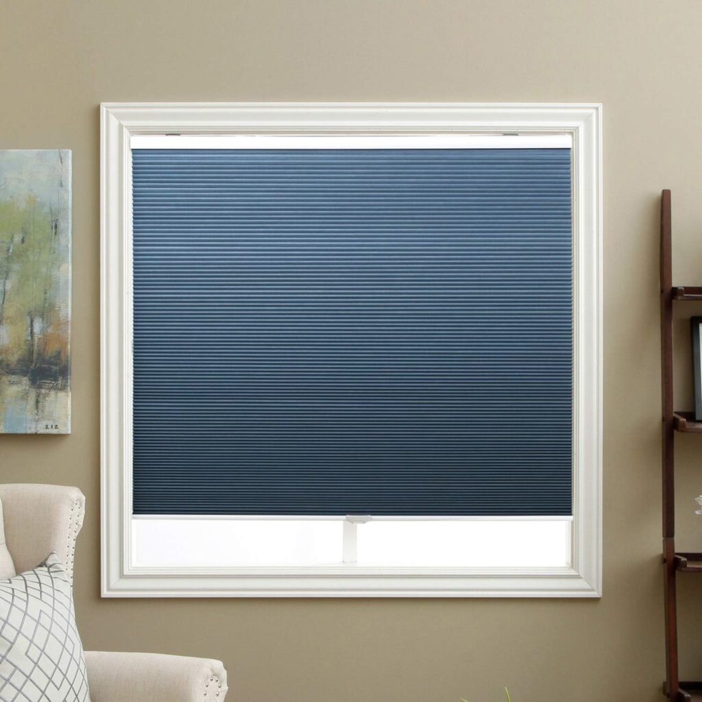 Blackout Cellular Shades Cordless Honeycomb Shades for Windows Inside  Outside Mount 29 W x 64 H, Ocean Blue(Blackout)
