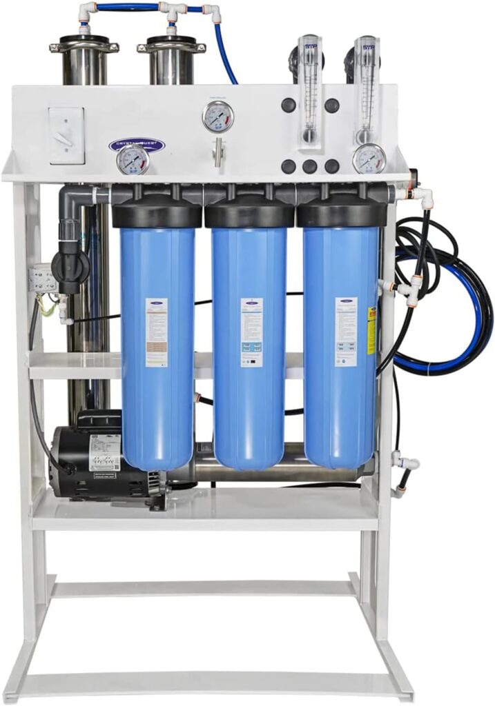 Crystal Quest Whole House Reverse Osmosis Water Filtration System | Compact, Space Saving, 3-Stage Filter | Made in USA | 4000 GPD