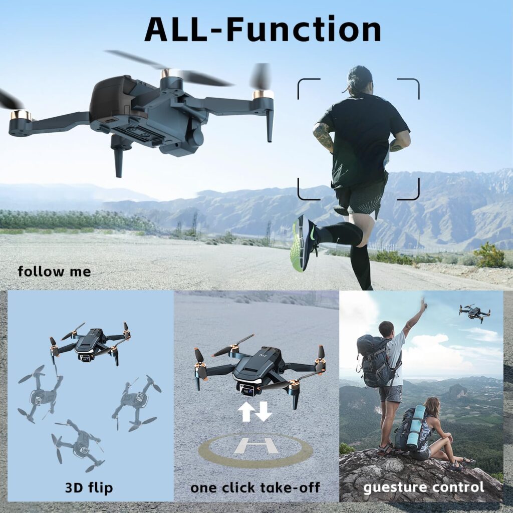 Drones with Long Flight Time - Durable Brushless Motor Drone with 84 Mins Super Long Flight Time, Drone with Camera for Beginners, CHUBORY A77 WiFi FPV Quadcopter with 2K HD Camera, Follow Me, Auto Hover, 3 Batteries, Carrying Case