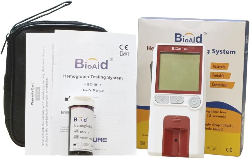 Bioaid Hemoglobin Test Meter kit with 10pcs strips