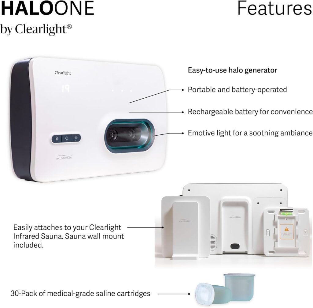 From the makers of Clearlight Infrared Saunas comes a device for Salt Air Halogenerator – Halotherapy Saltair Therapy Machine for Home - Allergy Relief, Respiratory Therapy, Asthma  Anxiety Relief
