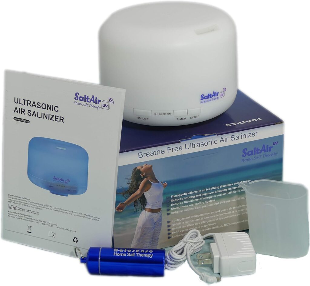 Best Home Salt Therapy Machine - SaltAir UV - Lot 1221-30 - Home Salt Therapy - Helps You Breath and Sleep Better Naturally!