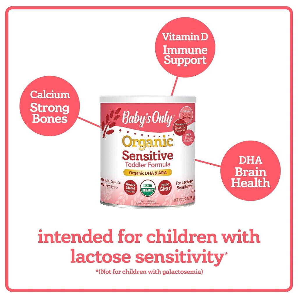 Babys Only Organic LactoRelief with DHA  ARA Toddler Formula, 12.7 Oz (Pack of 1) | Non GMO | USDA Organic | Clean Label Project Verified | Lactose Sensitivity