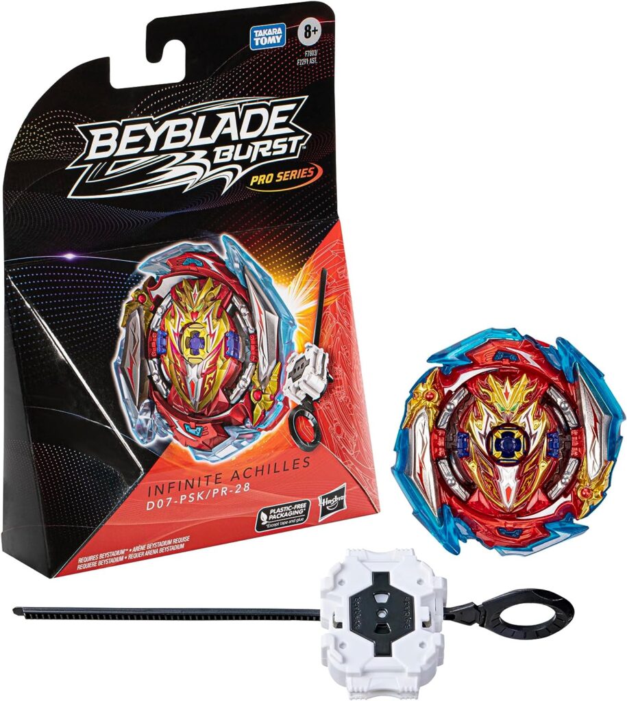 Beyblade Burst Pro Series Infinite Achilles Spinning Top Starter Pack, Balance Type Battling Game Top, Toy for Kids Ages 8 and Up