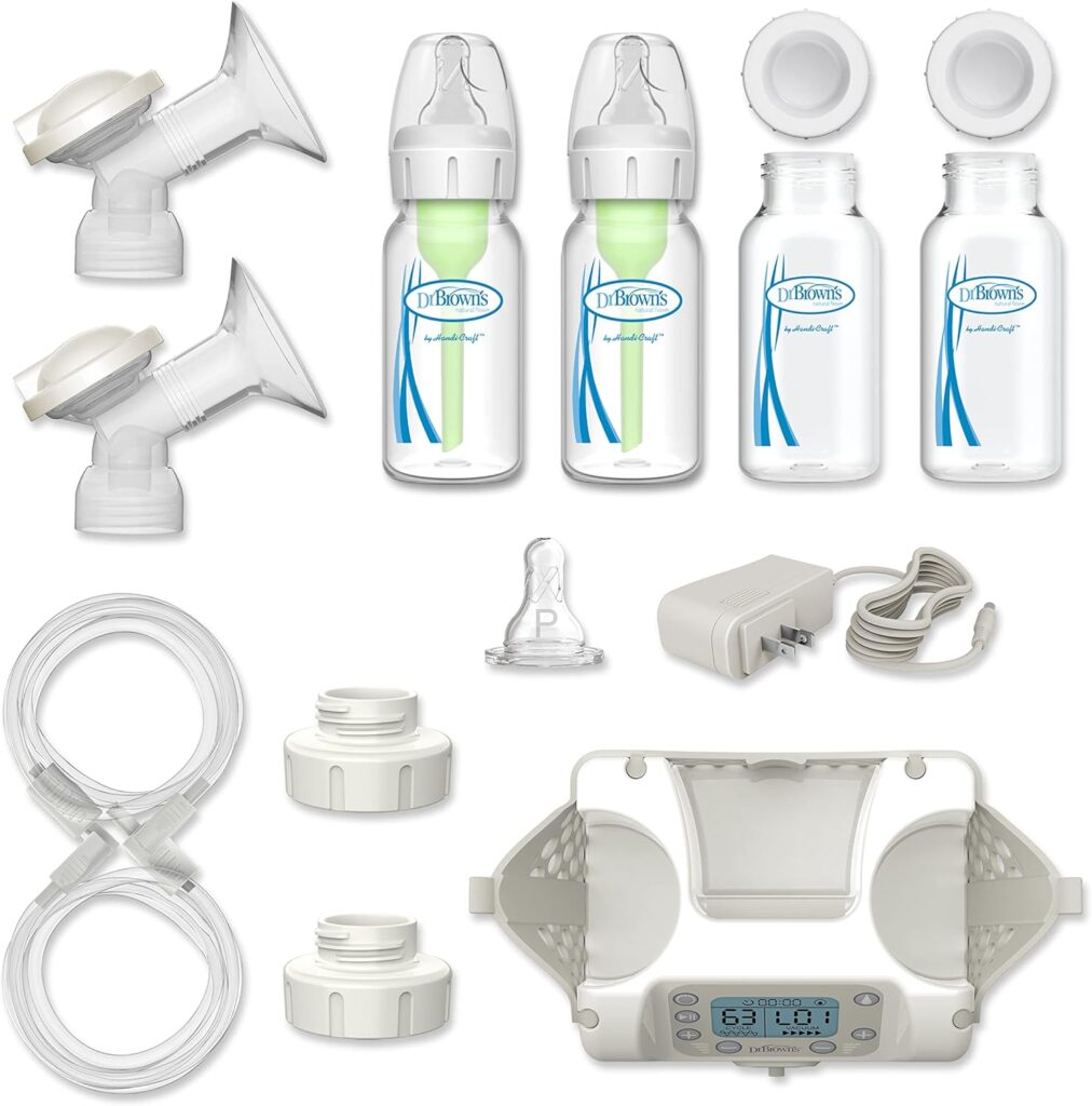 Dr. Browns Customflow Double Electric Quiet Breast Pump with SoftShape Silicone Shields
