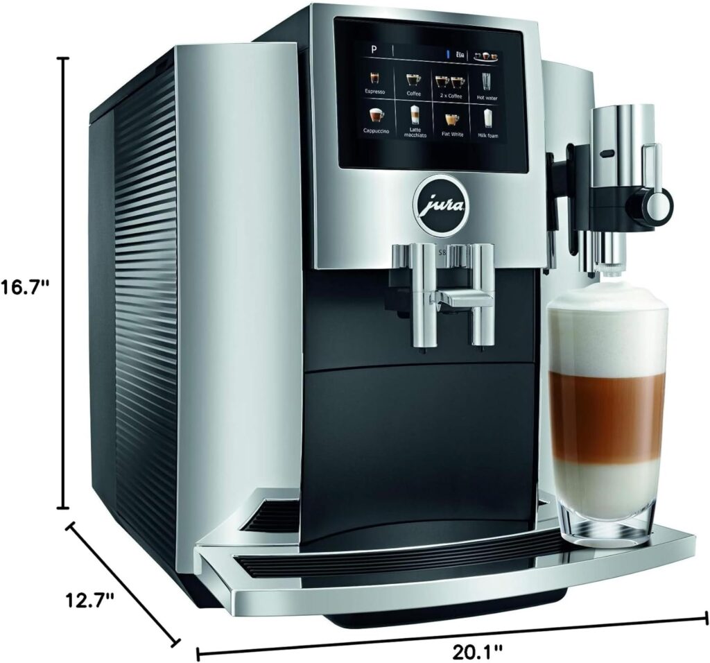 Jura Model Comparison - JURA S8 Automatic Coffee Machine, 64 ounces, Chrome