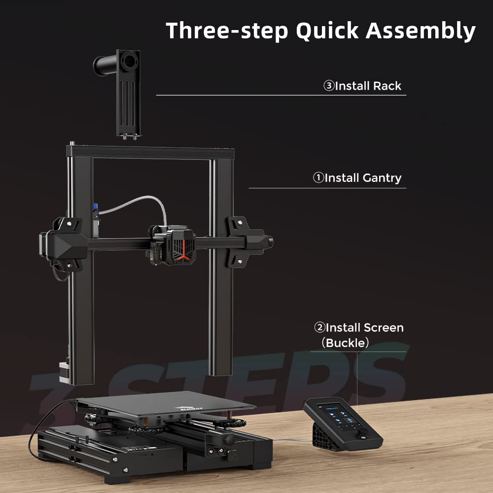 Official Creality Ender 3 V2 Neo 3D Printer with CR Touch Auto Leveling Kit PC Spring Steel Platform Full-Metal Extruder, 95% Pre-Installed 3D Printers with Resume Printing and Model Preview Function