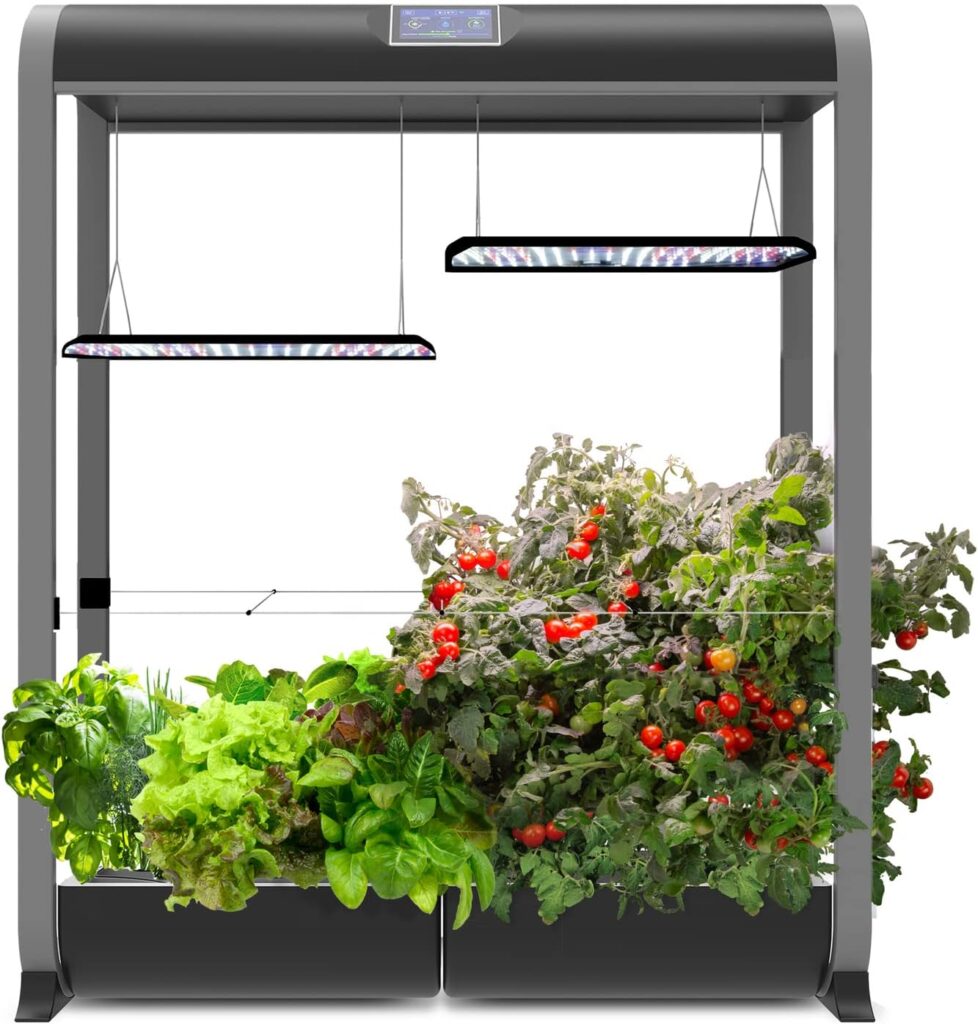 AeroGarden Farm 24XL with Salad Bar Seed Pod Kit - Indoor Garden with LED Grow Light, Black