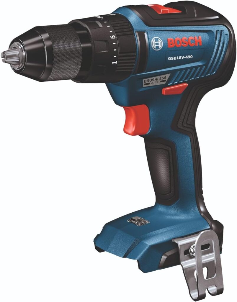 BOSCH GSB18V-490N 18V EC Brushless 1/2 In. Hammer Drill/Driver (Bare Tool)