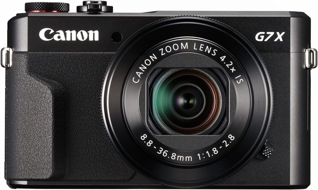 Canon PowerShot Digital Camera [G7 X Mark II] with Wi-Fi  NFC, LCD Screen, and 1-inch Sensor - Black, 100-1066C001