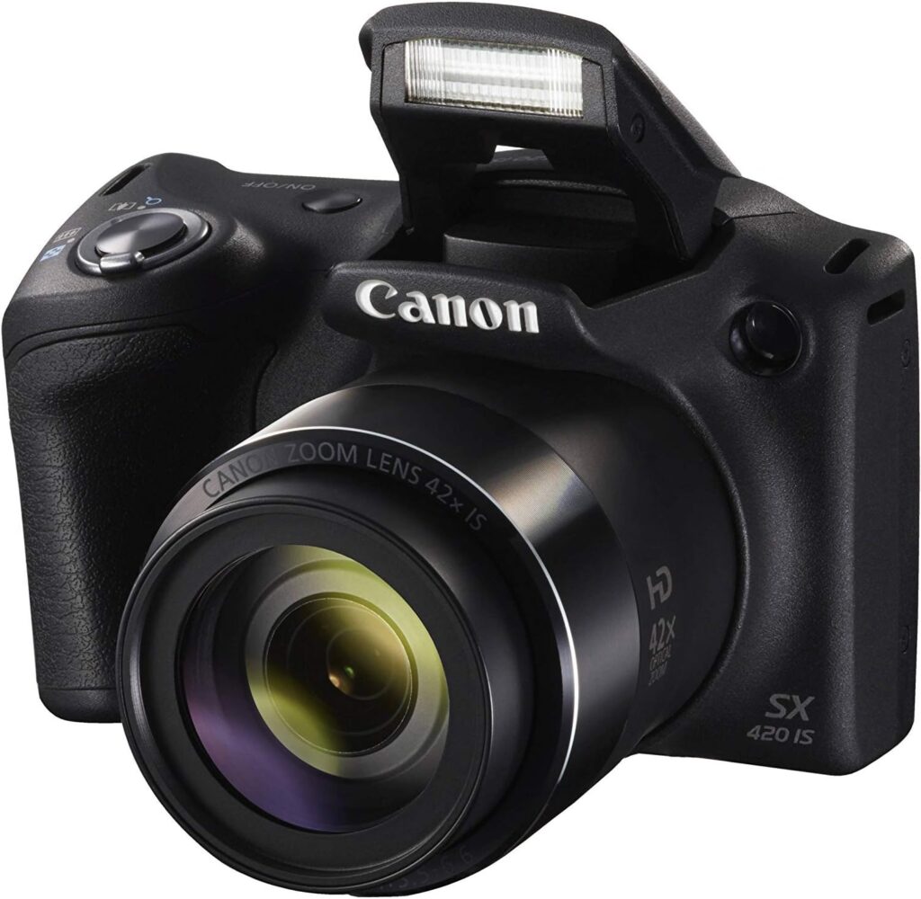 Canon PowerShot SX420 IS (Black) with 42x Optical Zoom and Built-In Wi-Fi Digital Camera  16GB SDHC + Mini Tripod +AC/DC Turbo Travel Charger + Cleaning pen + Along with a Deluxe Bundle