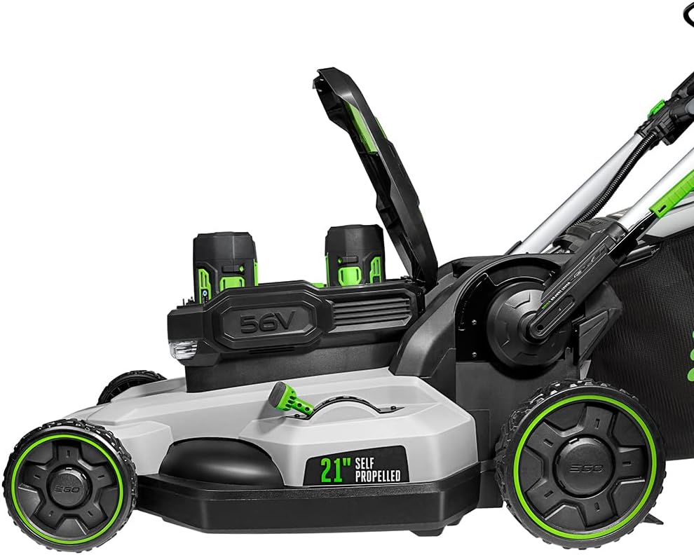 EGO Power+ LM2142SP 21-Inch 56-Volt Lithium-Ion Cordless Electric Dual-Port Walk Behind Self Propelled Lawn Mower with Two 5.0 Ah Batteries  Charger Included