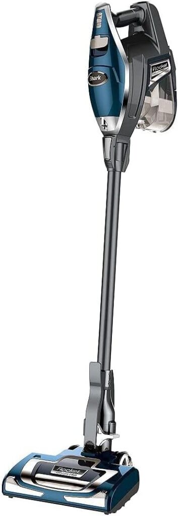 Shark HV322BL Rocket Pet Plus Corded Stick Vacuum with LED Headlights, XL Dust Cup, Lightweight, Perfect for Pet Hair Pickup, Converts to a Hand Vacuum, with (2) Pet Attachments Blue (Renewed)