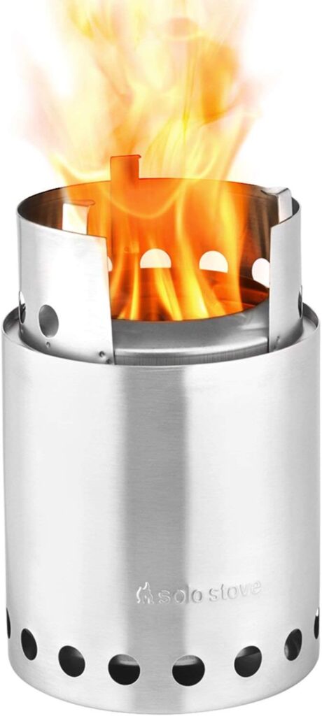 Solo Stove Titan Camping Stove Portable Stove for Backpacking and Outdoor Cooking Great Stainless Steel Camping Backpacking Stove Compact Wood Stove Design-No Batteries or Liquid Fuel Canisters Needed